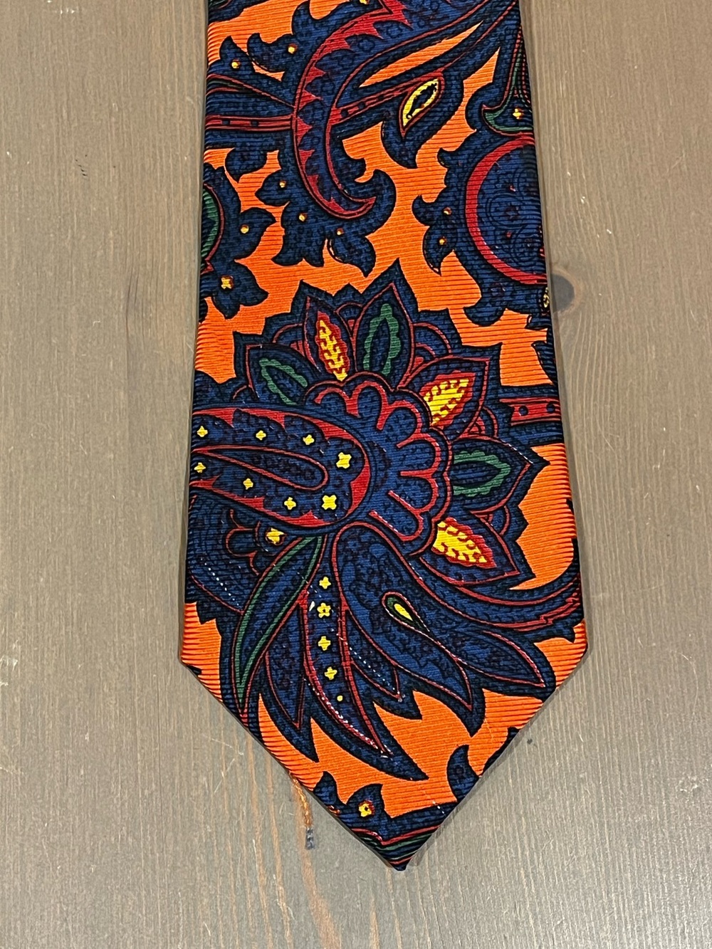 Polo Ralph Lauren Silk Neck Tie Paisley Print Preppy Designer Colorful Italy